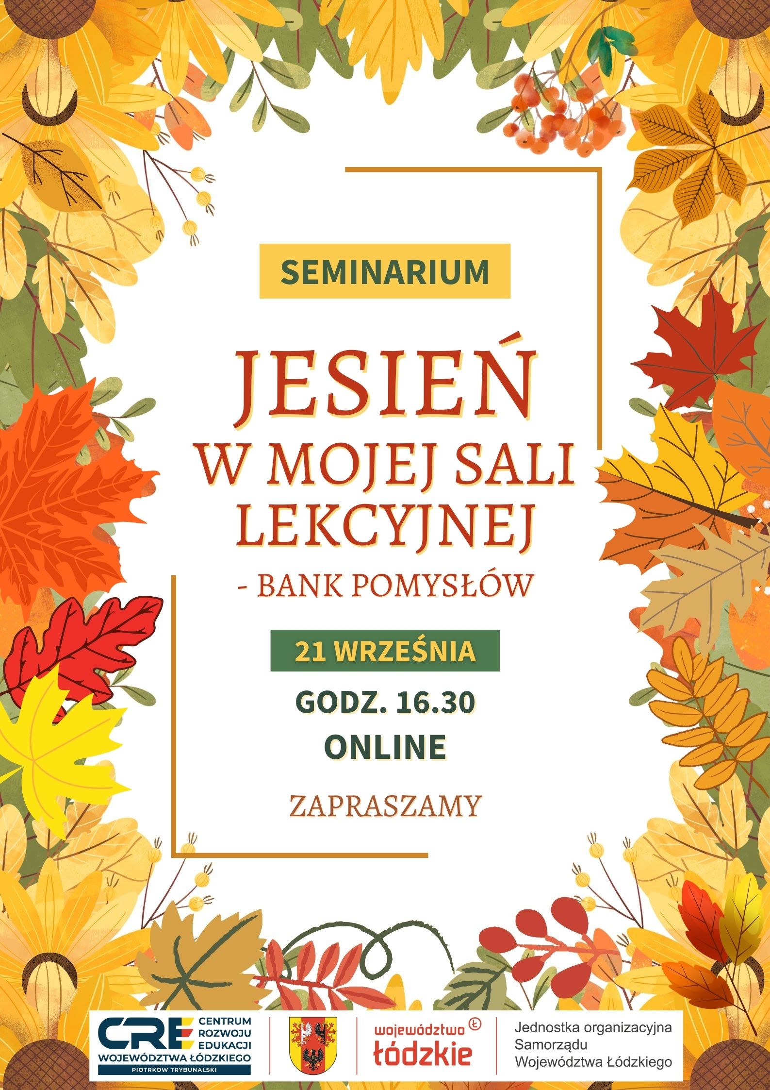 JESIEŃ W MOJEJ SALI LEKCYJNEJ – BANK POMYSŁÓW 21.09.2023