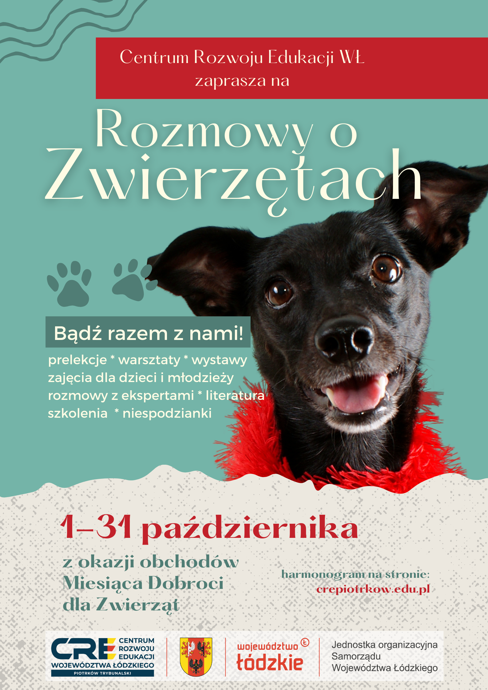ZAPROSZENIE DO UCZESTNICTWA W OBCHODACH ŚWIATOWEGO MIESIĄCA DOBROCI DLA ZWIERZĄT