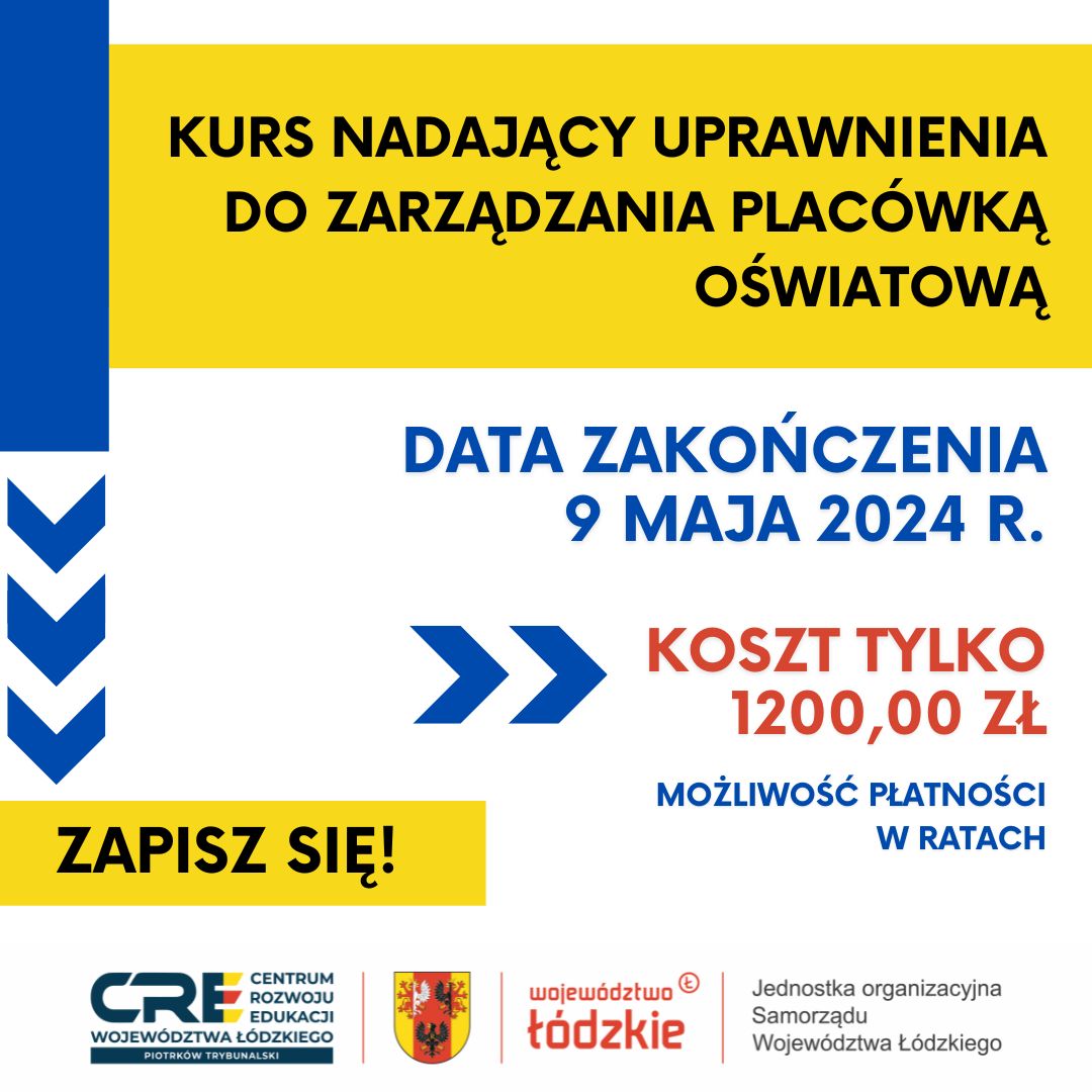KURS KWALIFIKACYJNY Z ZAKRESU ZARZĄDZANIA OŚWIATĄ