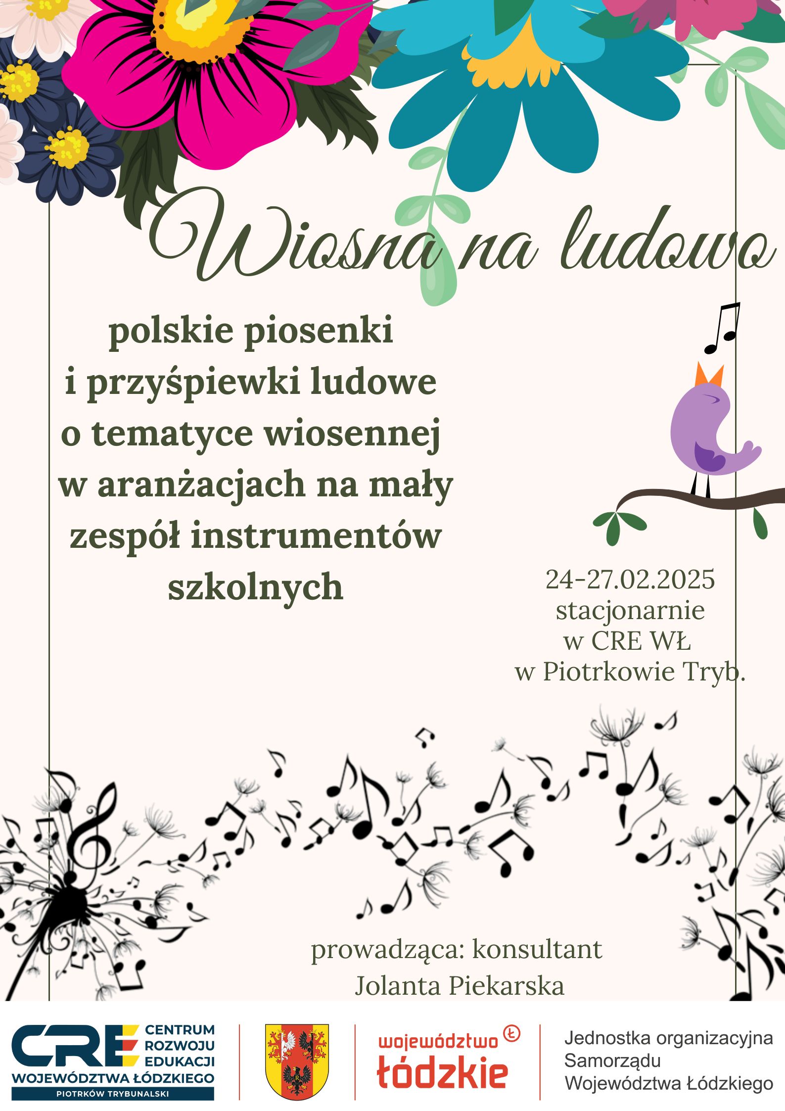 Wiosna na ludowo - polskie piosenki i przyśpiewki ludowe. 24-27.02.2025 r.