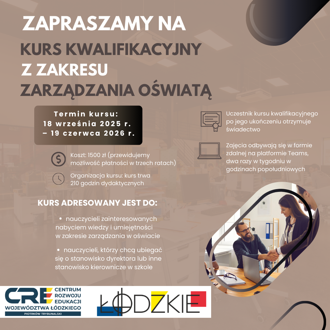Kurs kwalifikacyjny z zakresu zarządzania oświatą rusza już w tym tygodniu