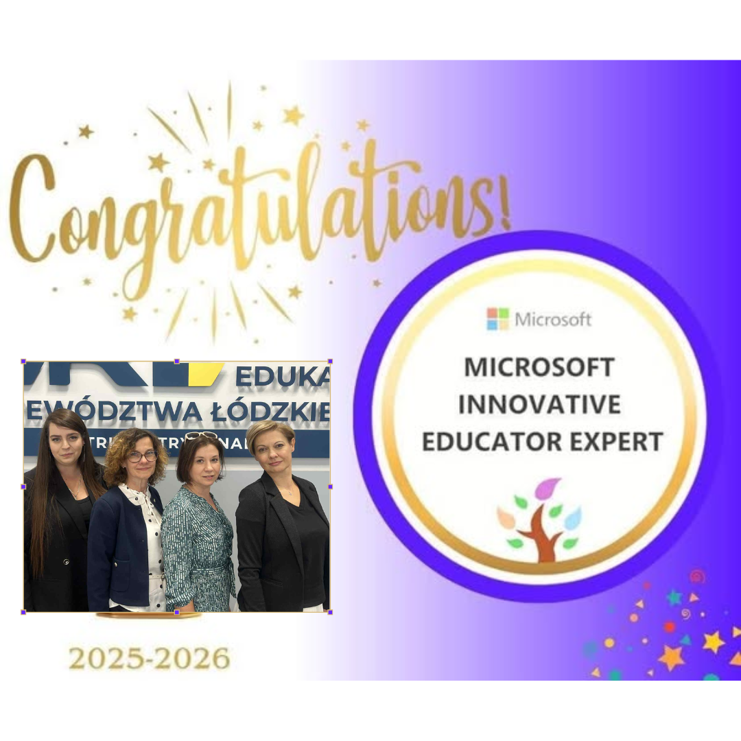 Z dumą informujemy, że kolejny rok wśród konsultantów Centrum Rozwoju Edukacji w Piotrkowie Tryb. są nauczyciele wyróżnieni prestiżowym tytułem Microsoft Innovative Educator Expert (MIEE).