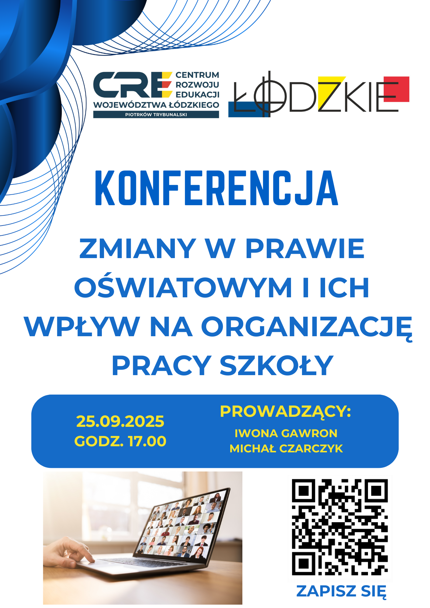 Serdecznie zapraszamy dyrektorów szkół i zainteresowanych nauczycieli na bezpłatną konferencję poświęconą zmianom w przepisach prawa oświatowego i ich wpływu na organizację pracy szkoły.