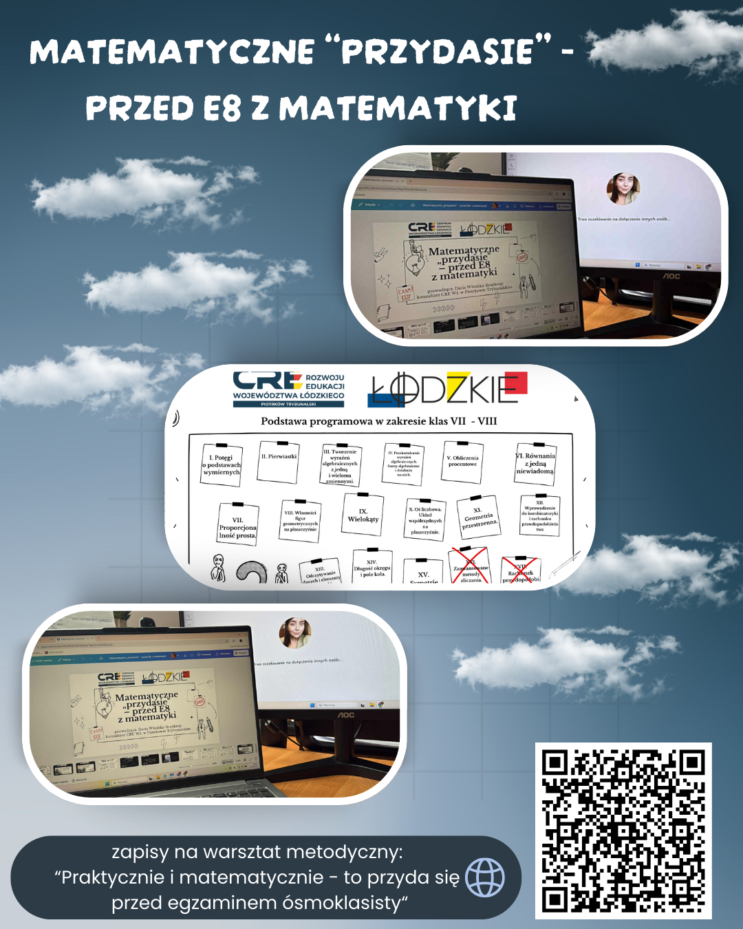 23 września odbyło się szkolenie „Matematyczne przydasie – przed egzaminem ósmoklasisty z matematyki”, które poprowadziła konsultantka Daria Witulska - Brajtkrojc.