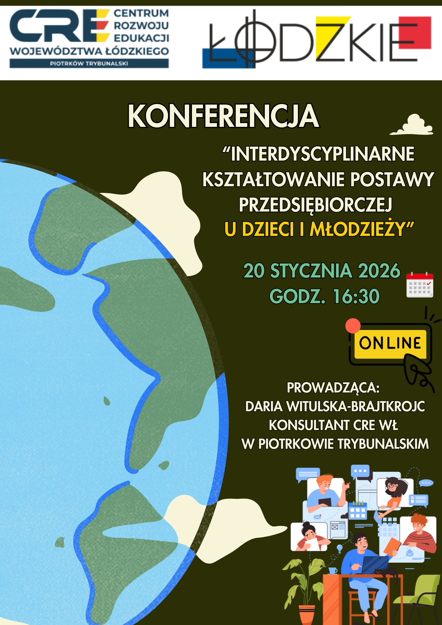Zapraszamy na bezpłatne szkolenie online - Interdyscyplinarne kształtowanie postawy przedsiębiorczej u dzieci i młodzieży
