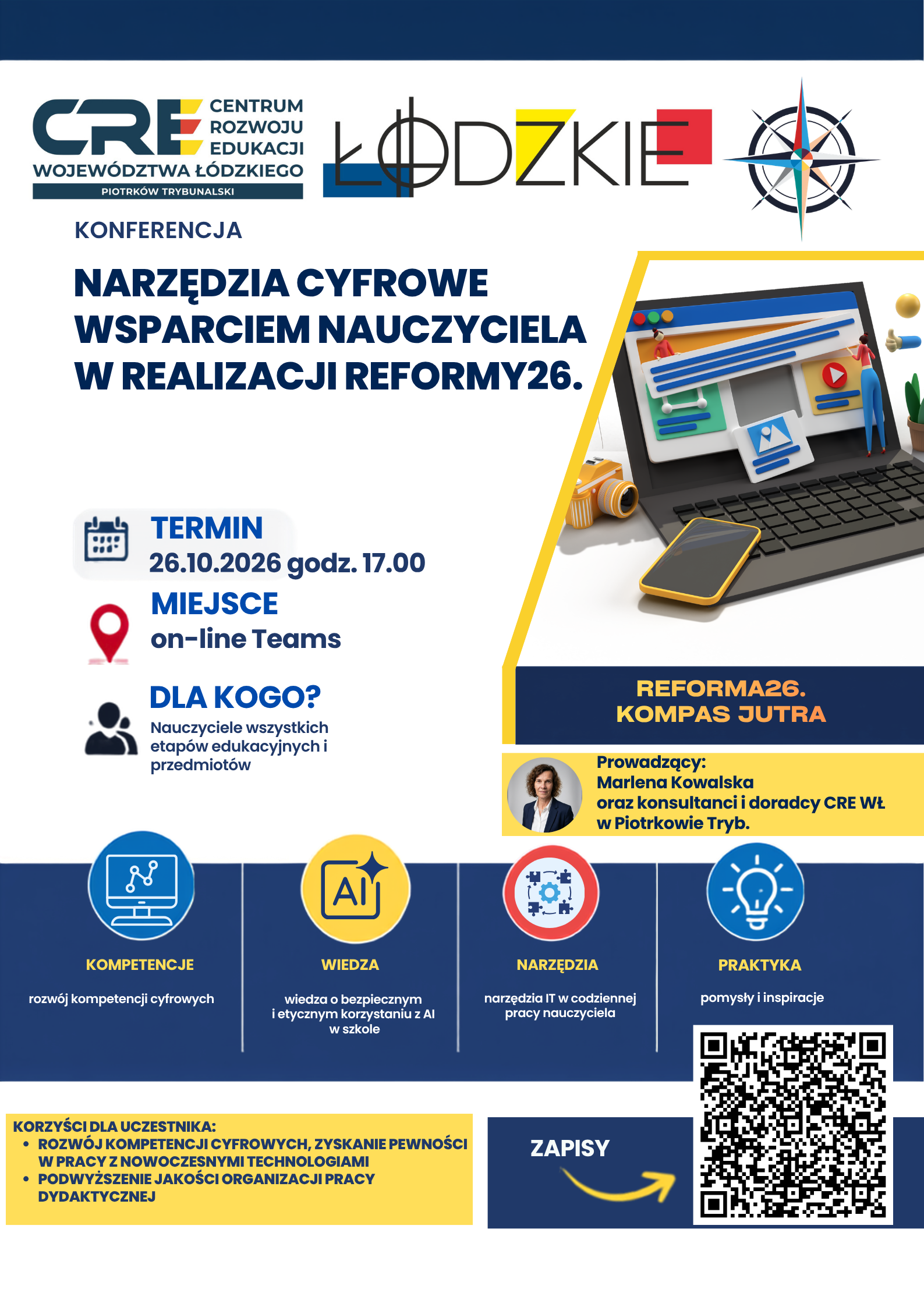 Narzędzia cyfrowe wsparciem nauczyciela w realizacji Reformy26. Kompas Jutra