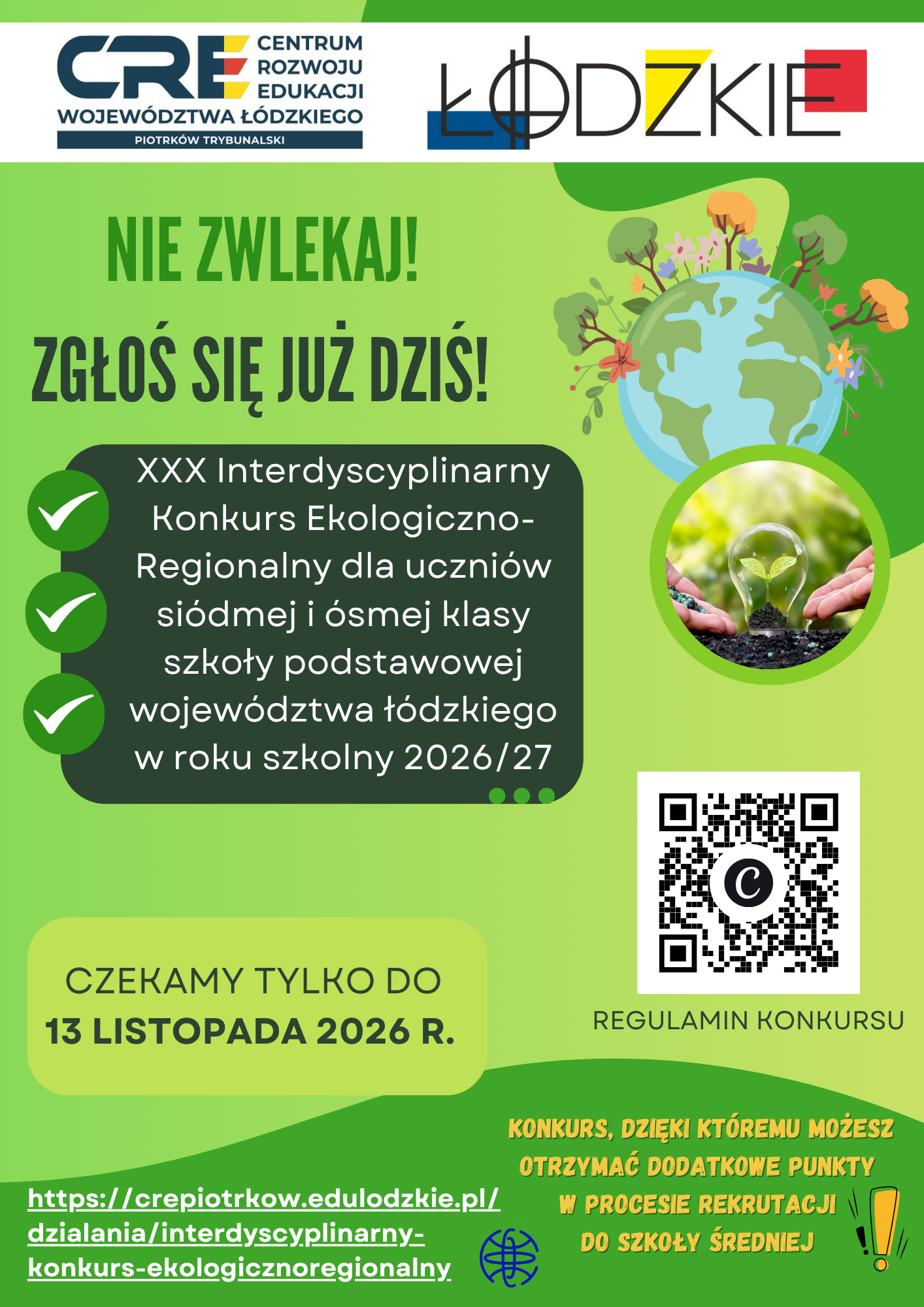 Ruszają zgłoszenia do Interdyscyplinarnego Konkursu Ekologiczno-Regionalnego! 